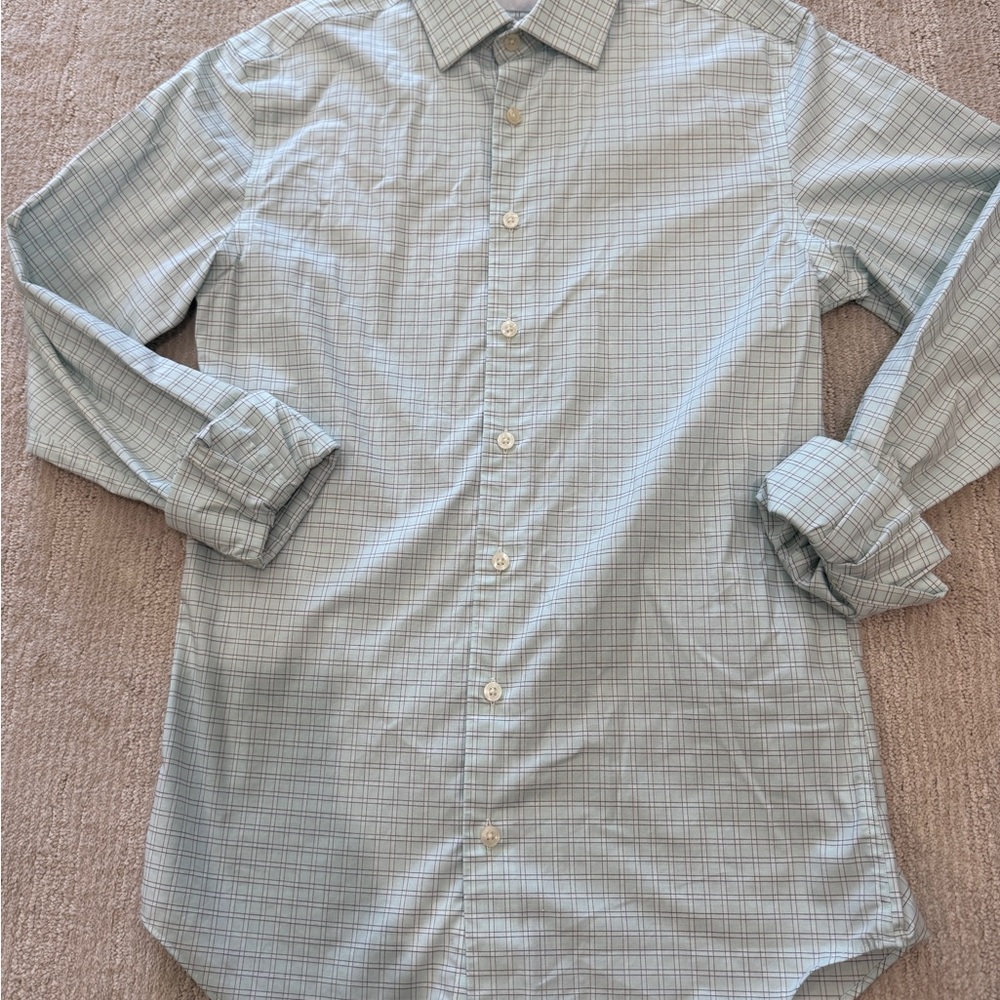 Goodfellow & Co Light Blue Plaid Dress Shirt